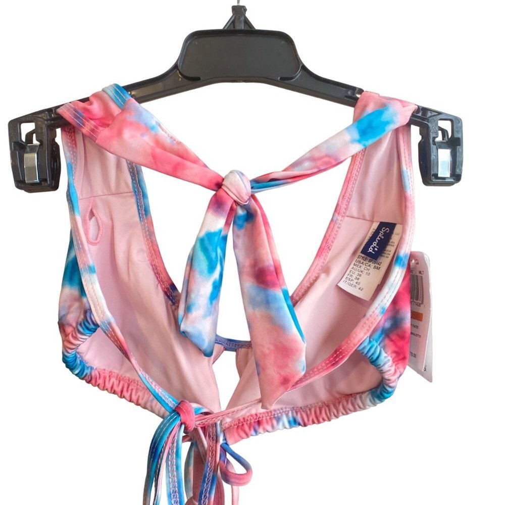 NWT Splendid Shirred Cutout Bikini Top, size Small - Picture 4 of 8